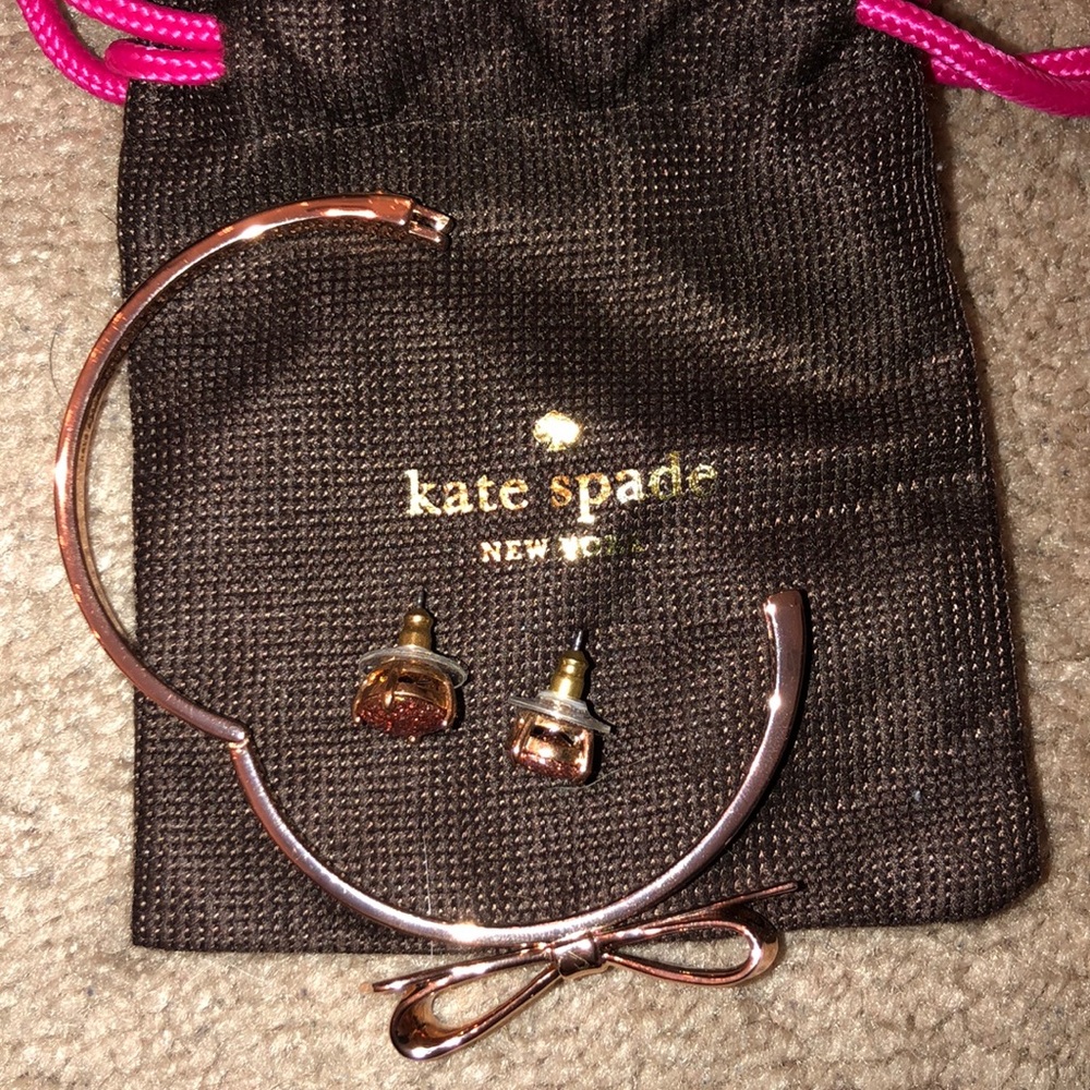 Kate Spade cuff with matching earrings